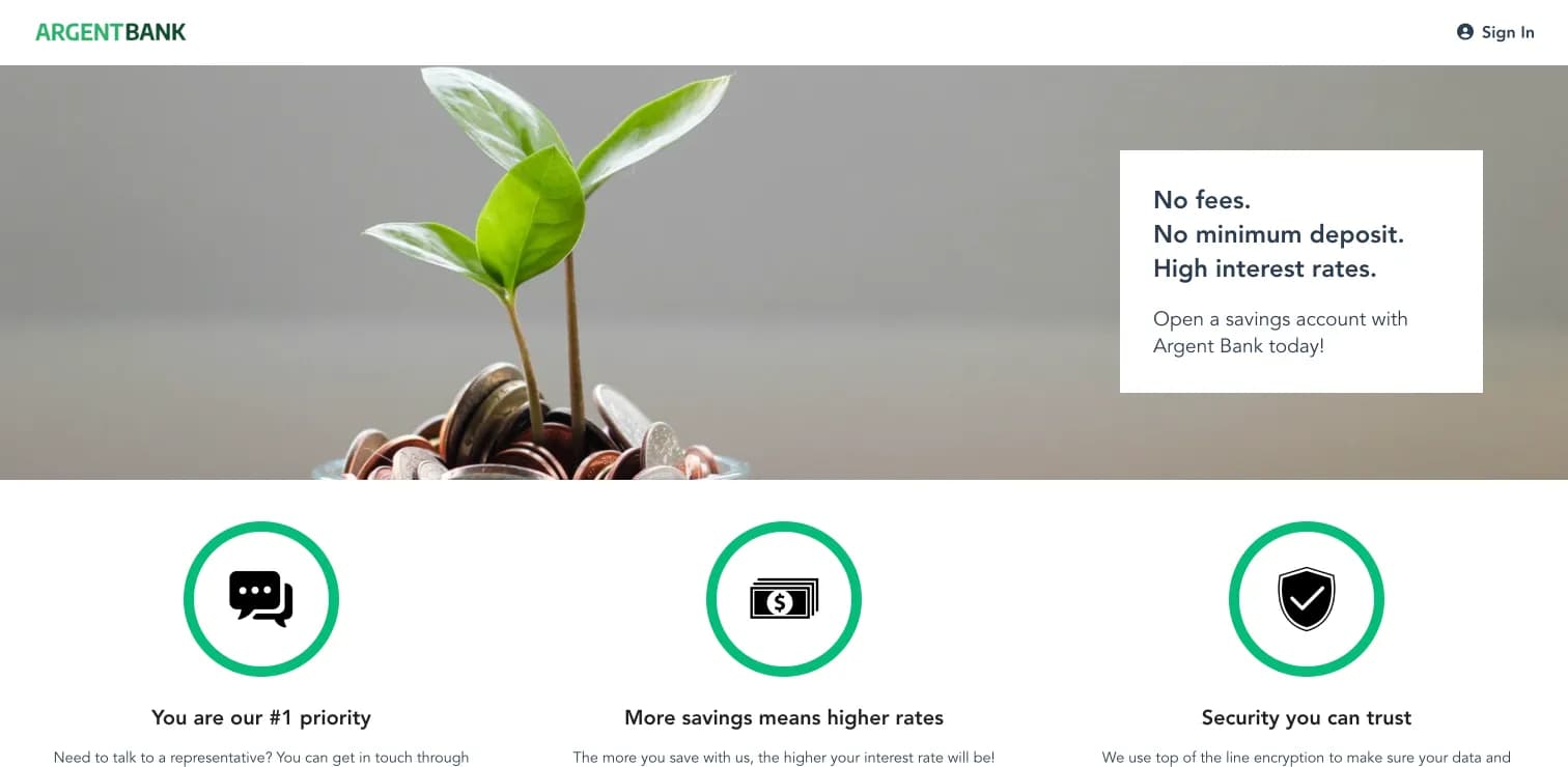Projet : Argentbank-redux Aperçu de Argentbank-redux