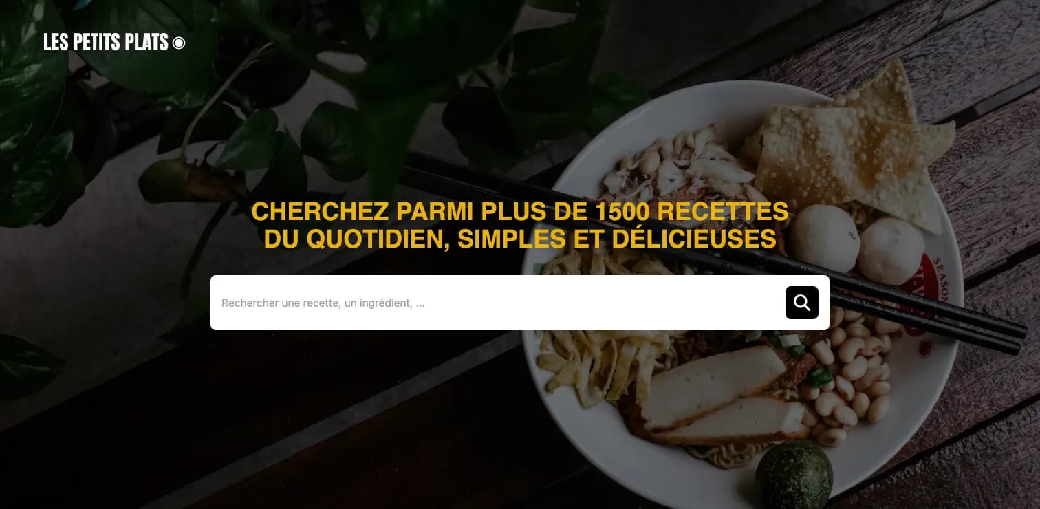 Projet : LesPetitsPlats-javascript Aperçu de LesPetitsPlats-javascript